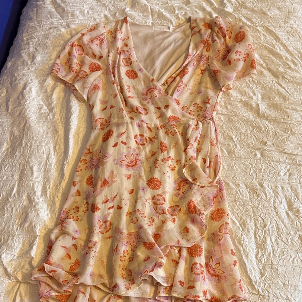 Lush Floral Wrap Dress
